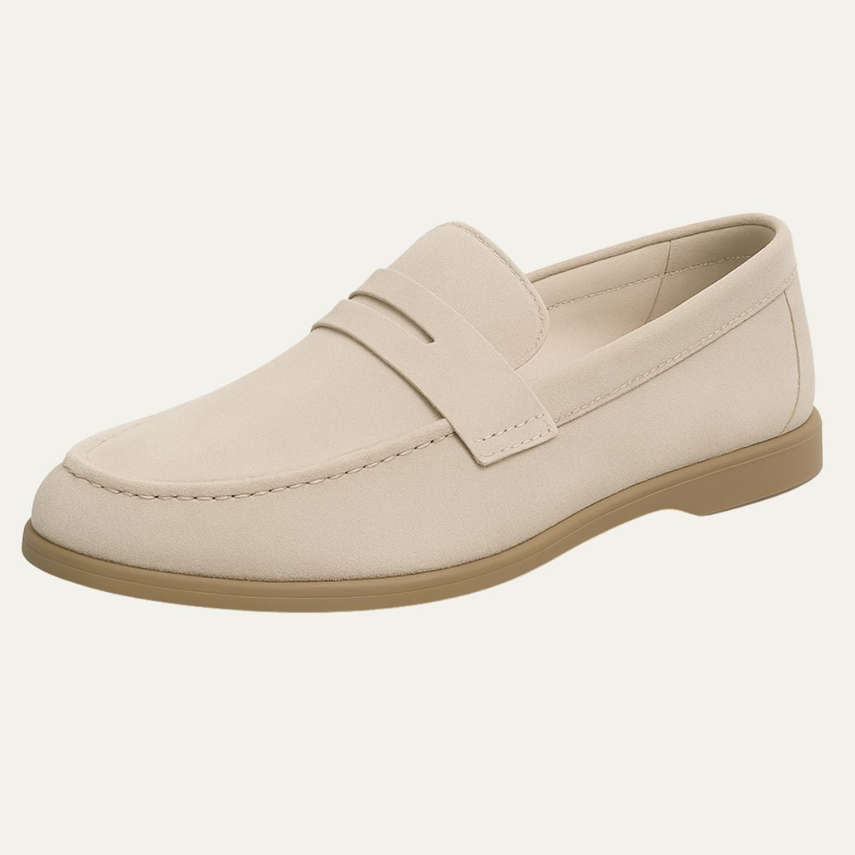Arlo | Men's Suede Loafer Black Cream Sole