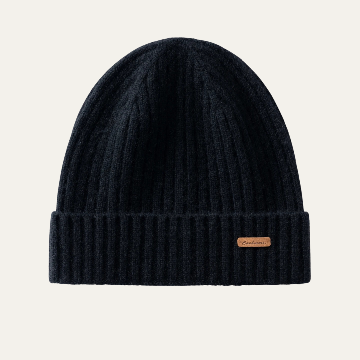 Axel | Men's Ribbed Knit Cashmere Beanie Cream