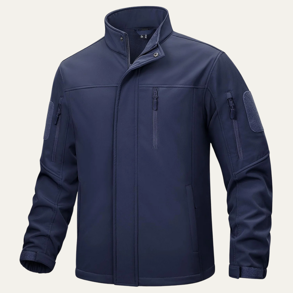 Rhys | Men's Lightweight Utility Jacket Black With Fleece Lined Collar
