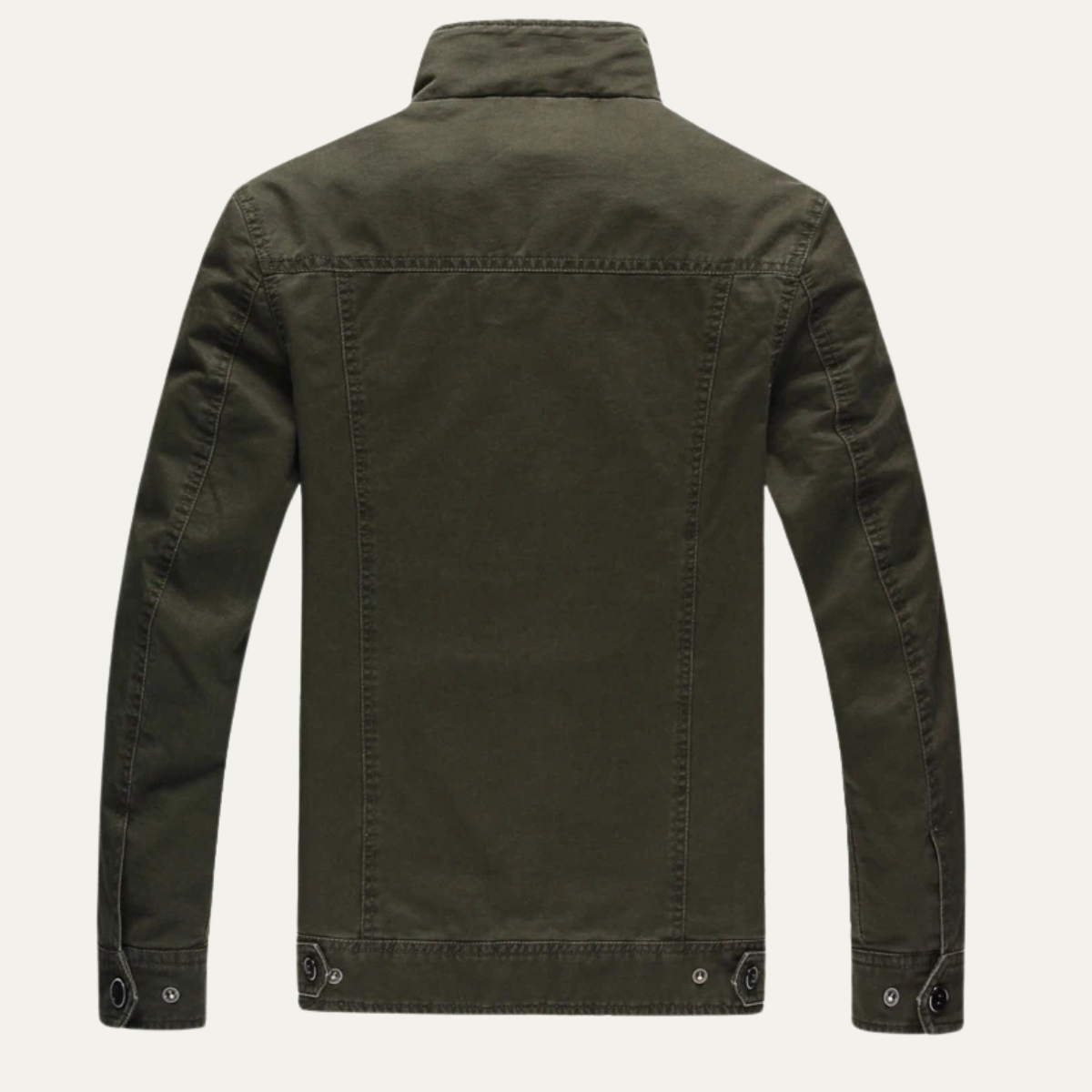 Flint | Men's Military Cargo Jacket Olive Green Stand Collar