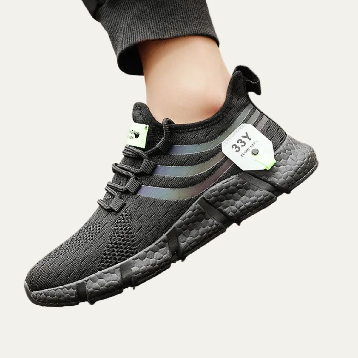 Ash | Men's Athletic Running Shoe Black White Cushioned Trainers