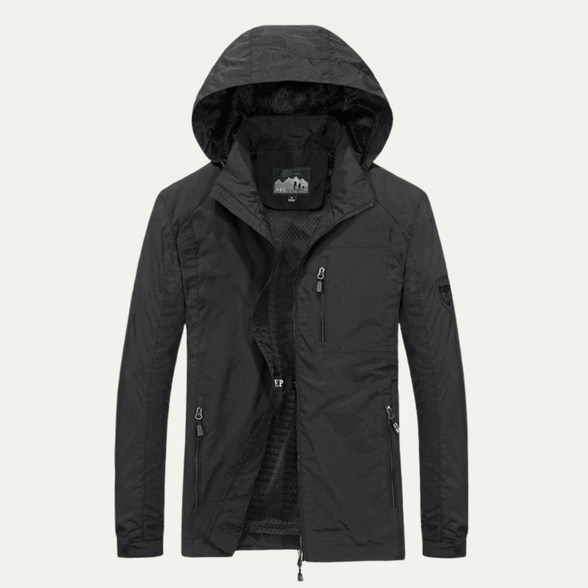 Ada | Men's Waterproof Rain Jacket Hooded Gray Windbreaker