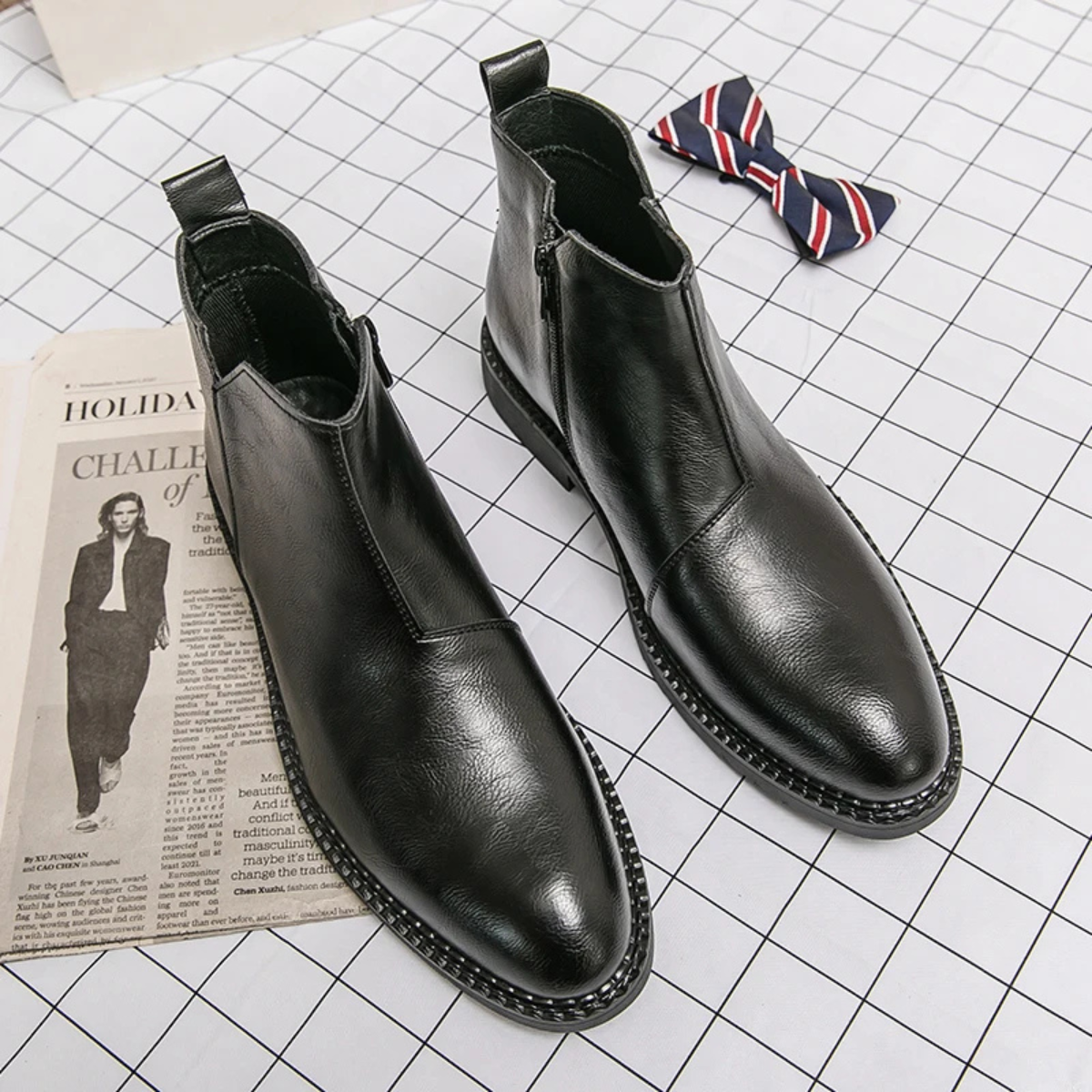 Kai | Men's Leather Chelsea Boot Black