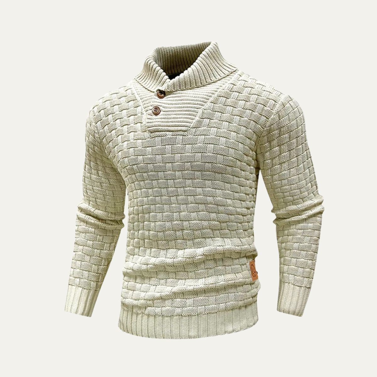 Axel | Men's Turtleneck Cable Knit Sweater Charcoal