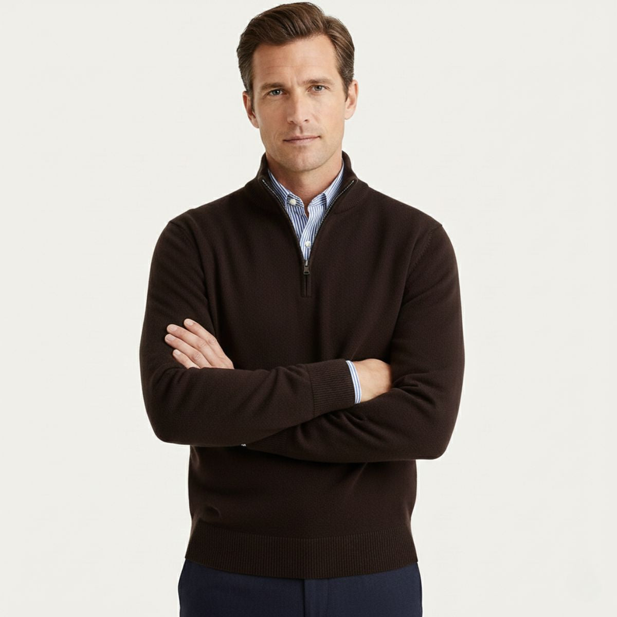 Voss | Men's Crew Neck Sweater Cream