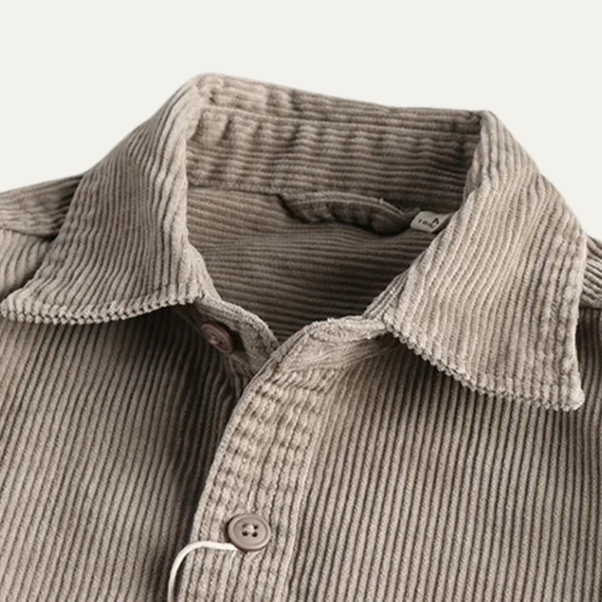 Dama Washington Beau men's vintage corduroy button up shirt beige - view 8