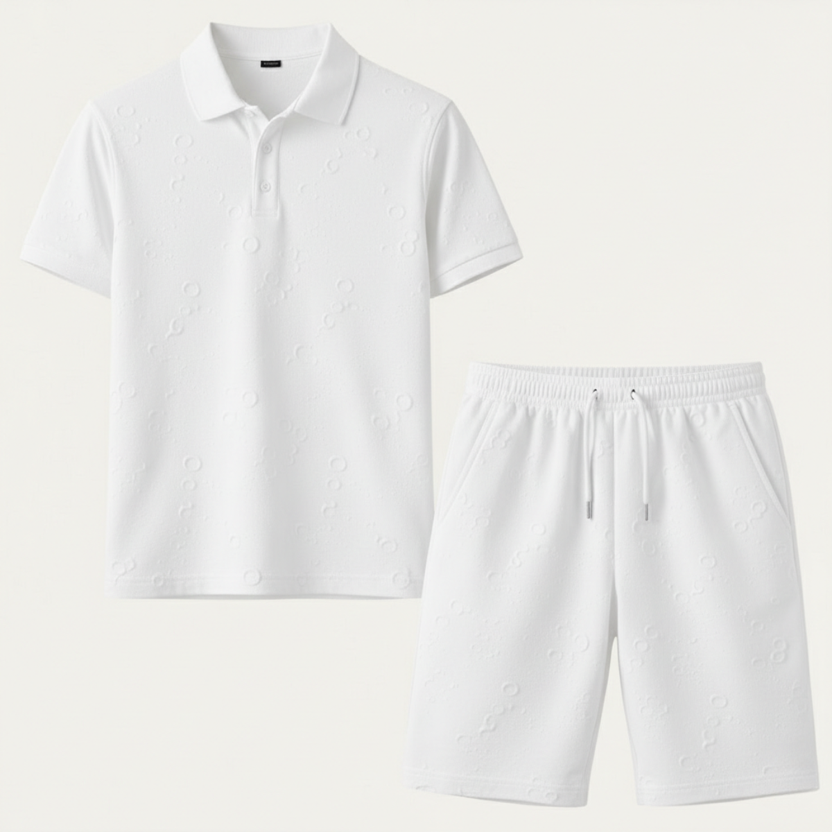Ezra | Men's Polo Sweatsuit Navy Short Sleeve