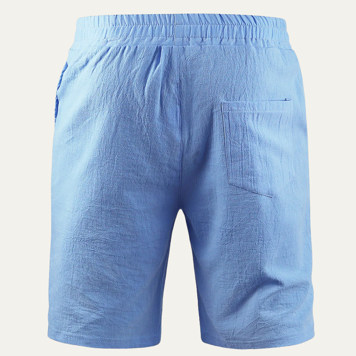 Beau | Men's Casual Linen Shorts Light Blue