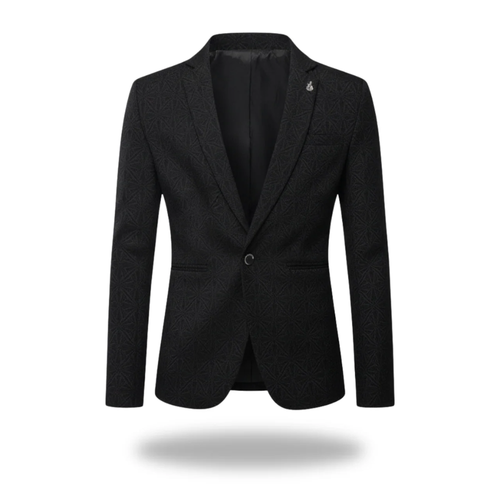 Dama Washington Ash men's cream geometric pattern tailored blazer single button - view 2