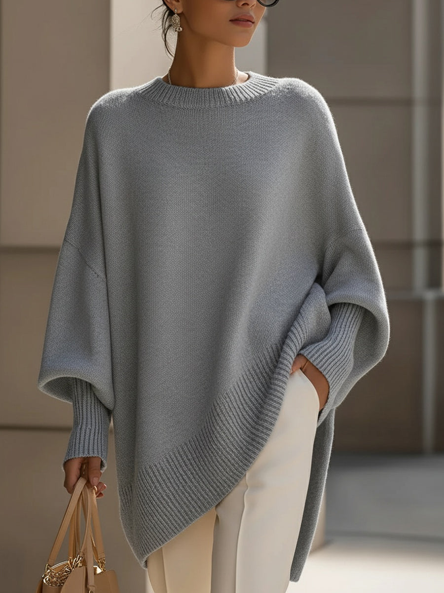 Camille | Women's Oversized Sweater Pink Crew Neck