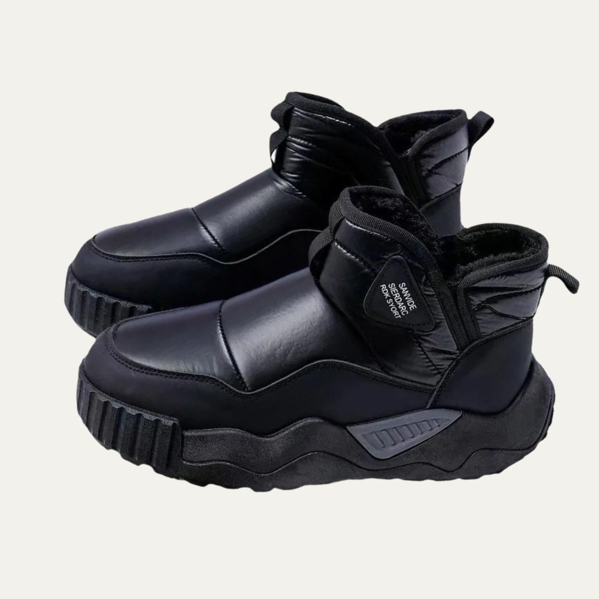 Axel | Men's Insulated Anti Slip Snow Boots Black