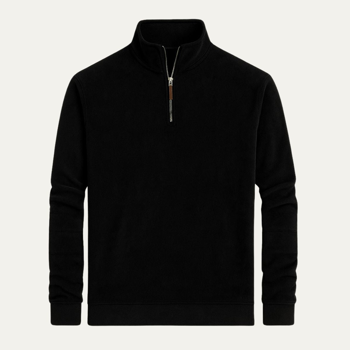 Axel | Men's Quarter Zip Sweater Cream Long Sleeve Mock Neck