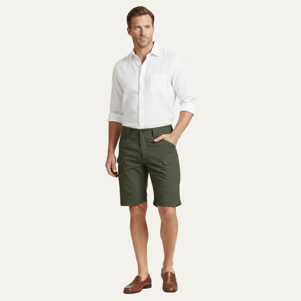 Ash | Men's Cargo Shorts Charcoal Gray Tailored