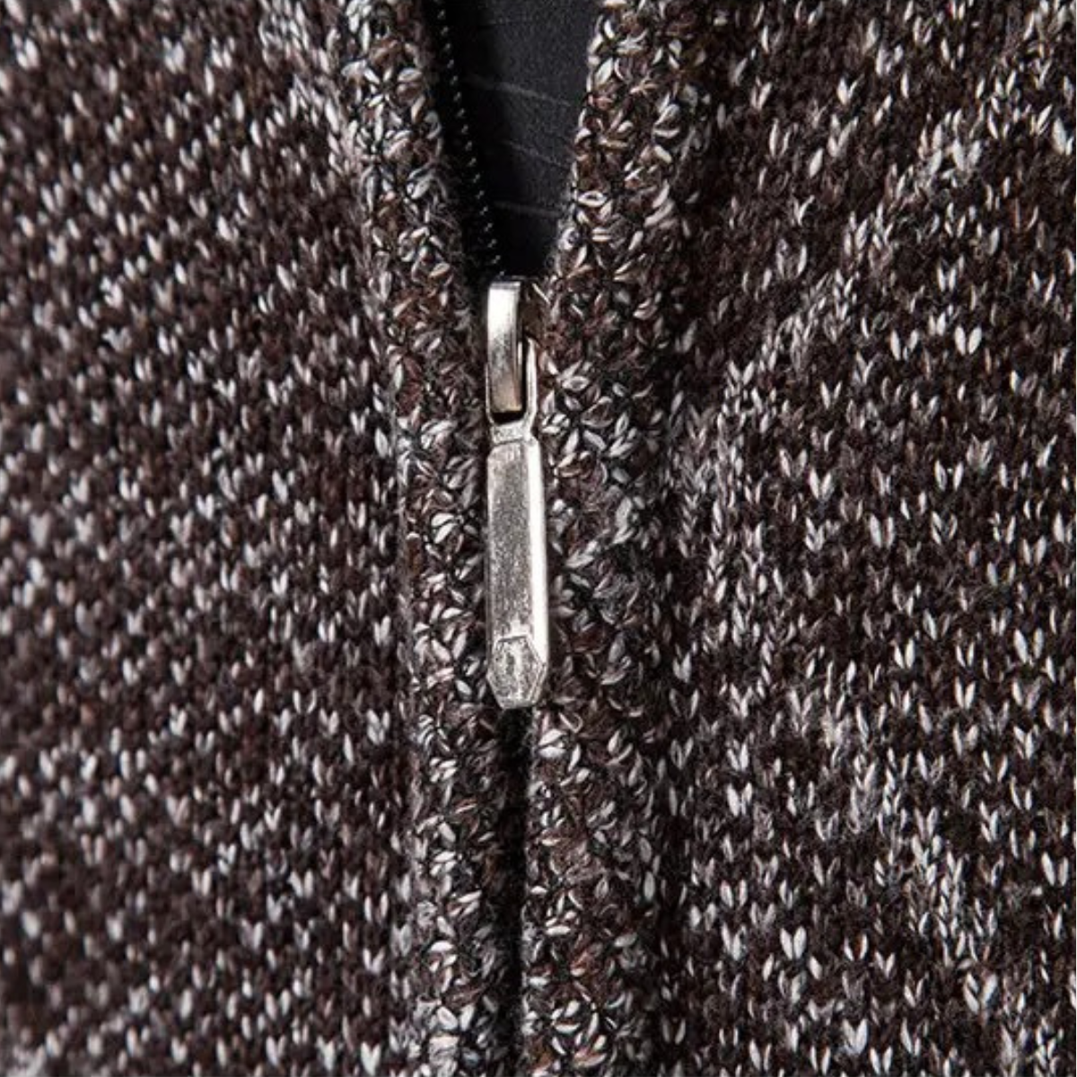Wyatt | Men's Cable Knit Cardigan Charcoal Gray Diamond Pattern