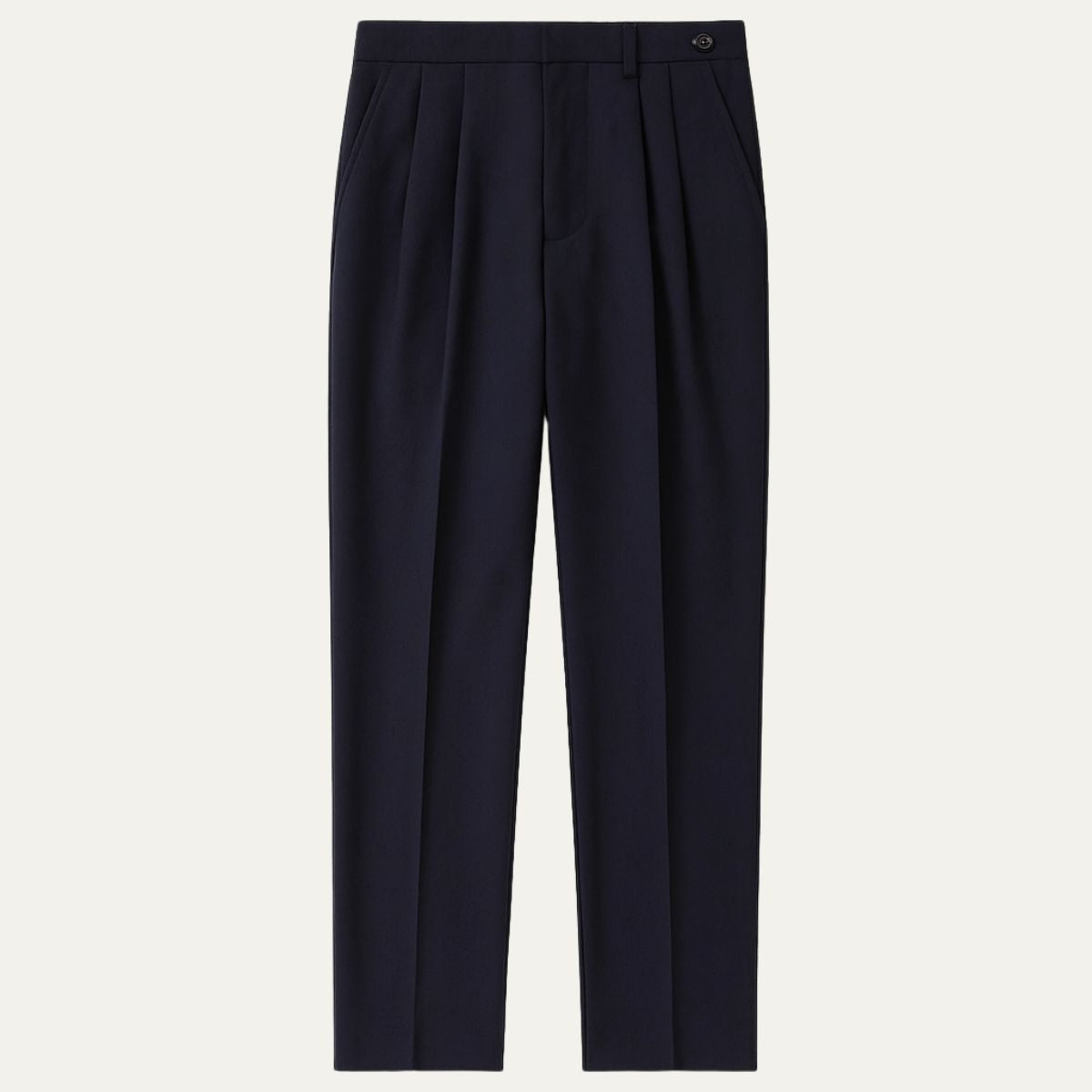 Bram | Men's Pleated Dress Pants Brown Tapered Ankle