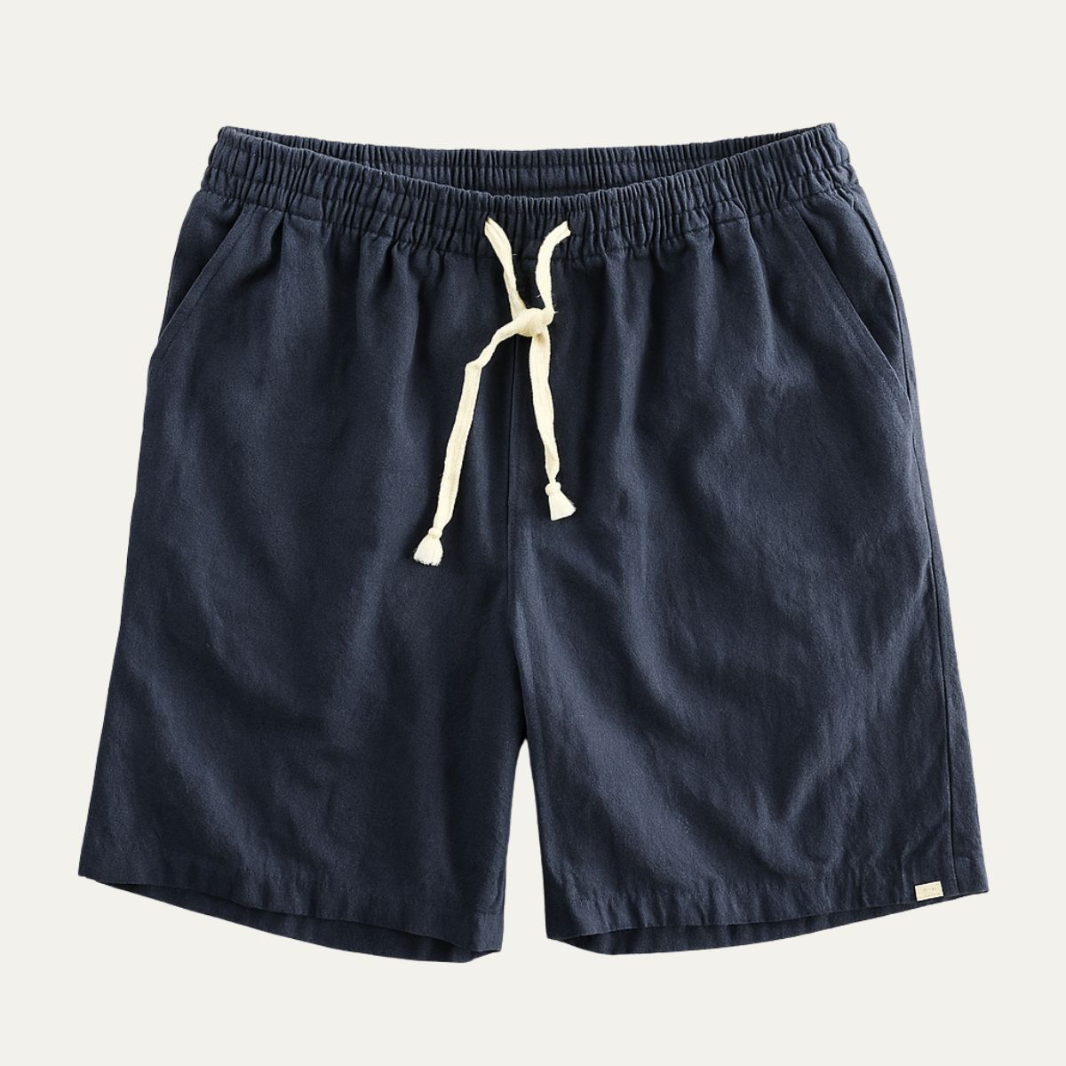 Bram | Men's Linen Shorts Cream Relaxed Fit Drawstring