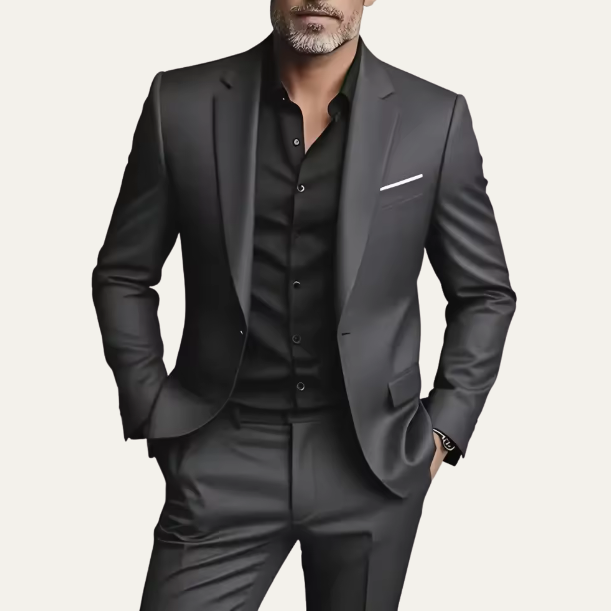 Nash | Men's Black Suit Slim Fit Business Blazer Pants