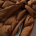 Dama Washington Briar women's quilted puffer coat camel belted - view 5