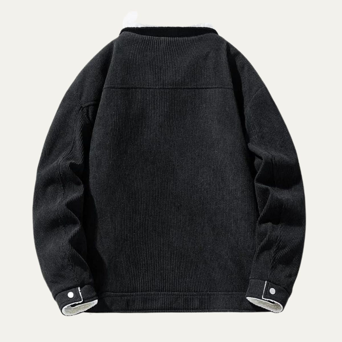 Ash | Men's Corduroy Sherpa Fleece Jacket Cream