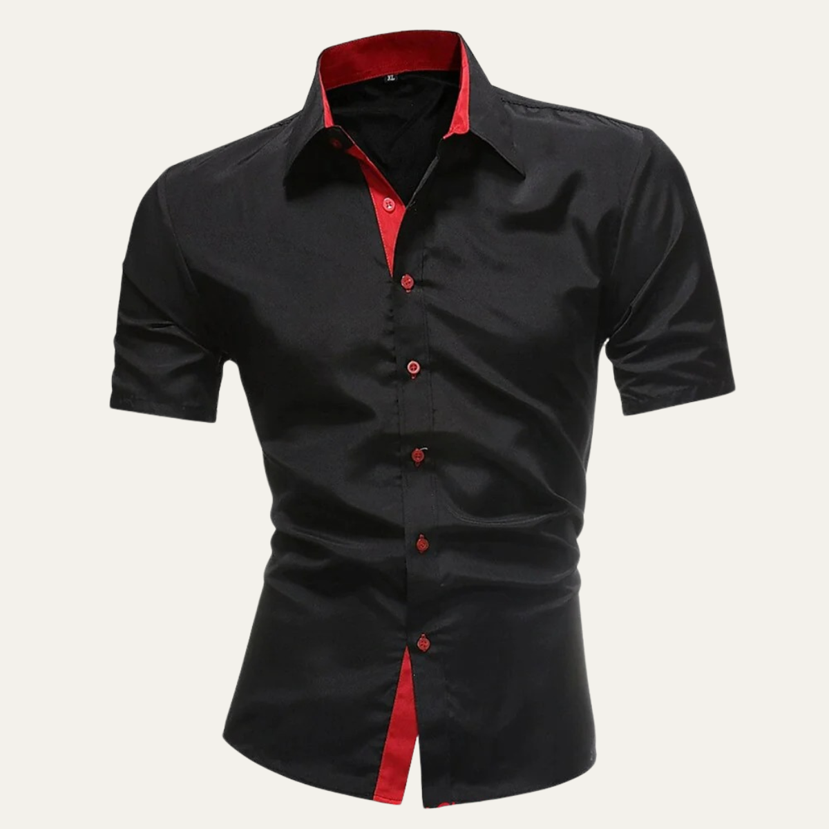 Cyrus | Men's Smart Casual Button Up Shirt Navy White Trim