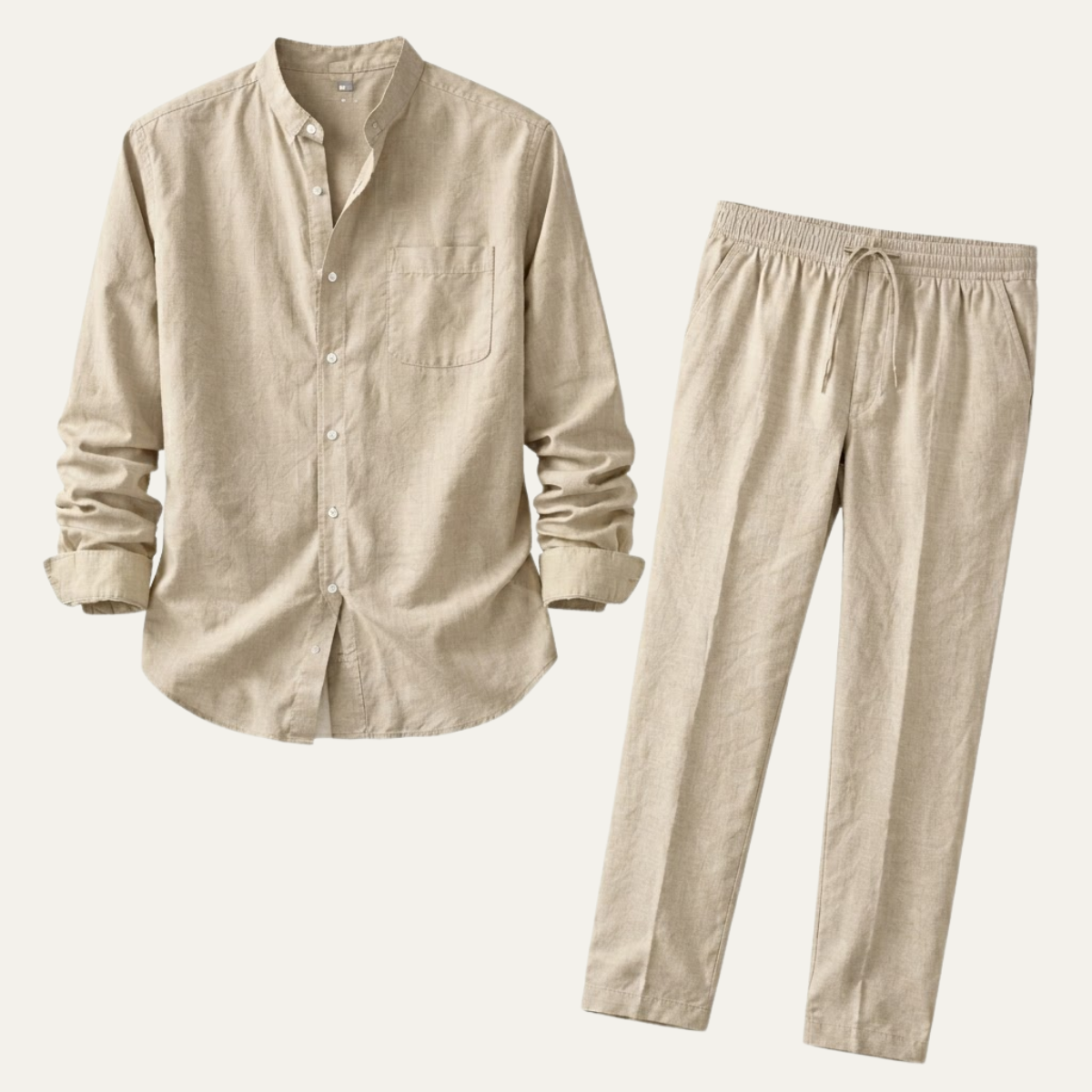 Rhys | Men's Relaxed Linen Lounge Set Gray