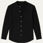 Dama Washington Bram men's linen shirt cream long sleeve button up - view 5