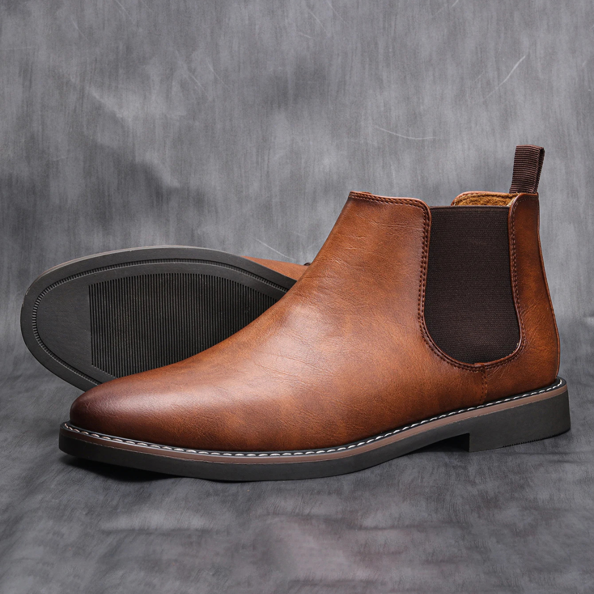Bram | Men's Classic Leather Chelsea Boots Brown
