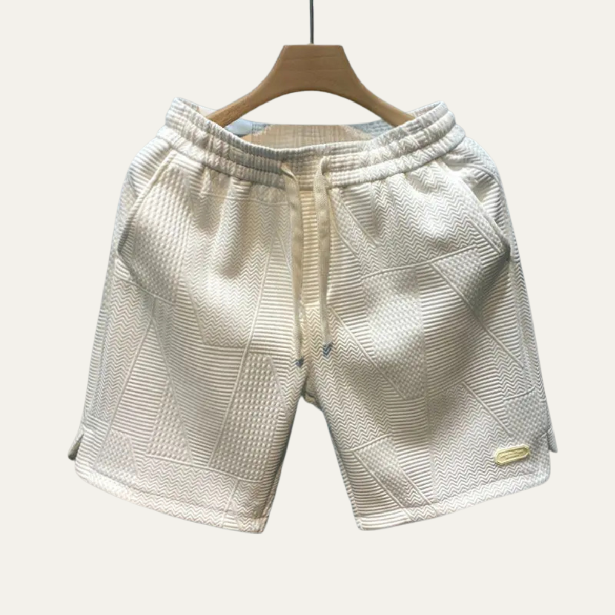 Axel | Men's Casual Shorts Gray Geometric Drawstring
