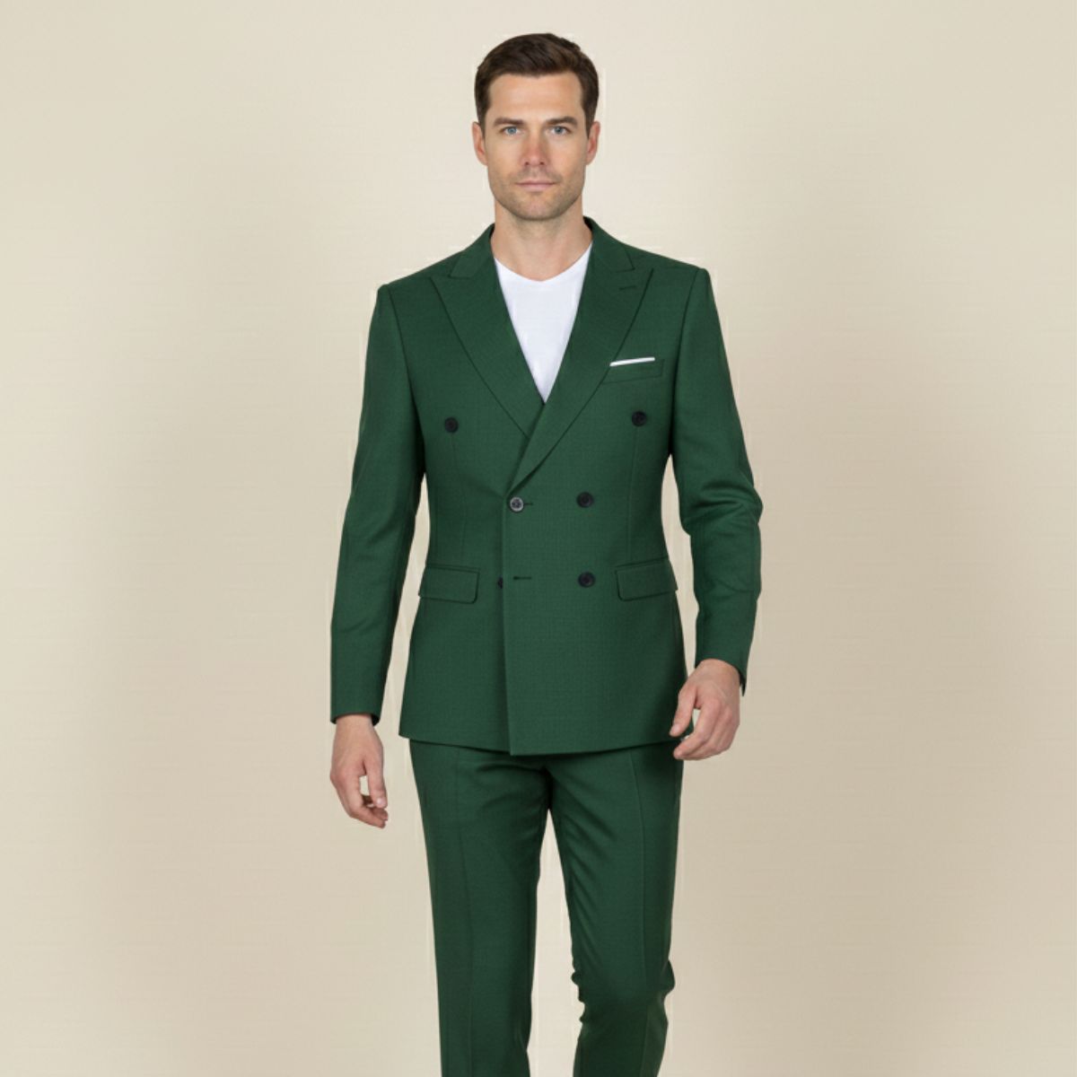 Ezra | Men's Double Breasted Blazer Navy Pinstripe