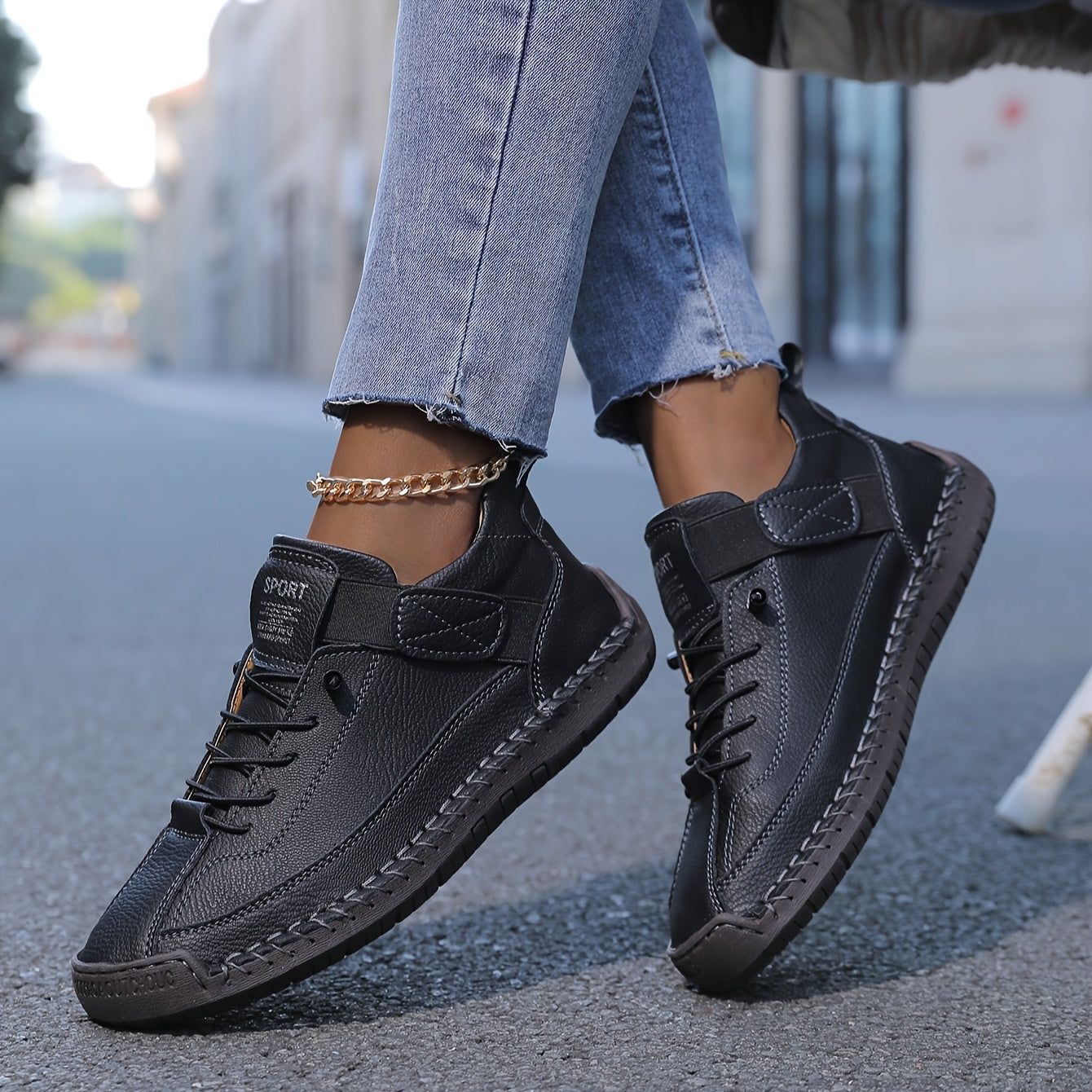 Ada | Women's Suede Walking Shoes Cream Comfort Lace Up