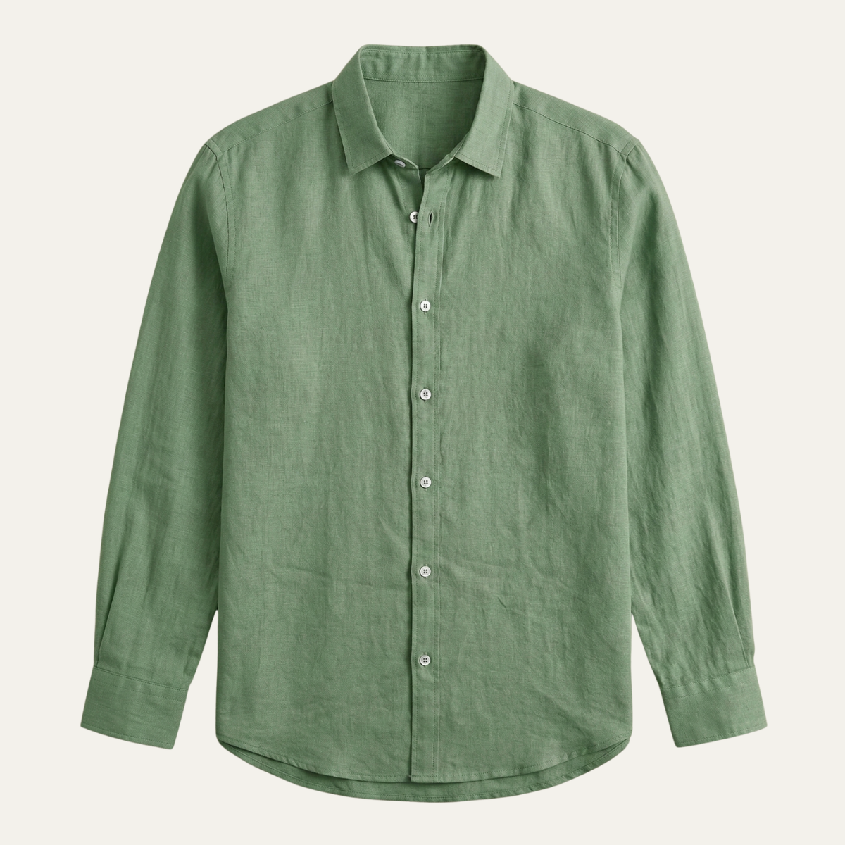 Kai | Men's Linen Button Up Shirt Light Blue Long Sleeve