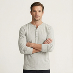 Dama Washington Tate men's henley shirt navy long sleeve - view 6