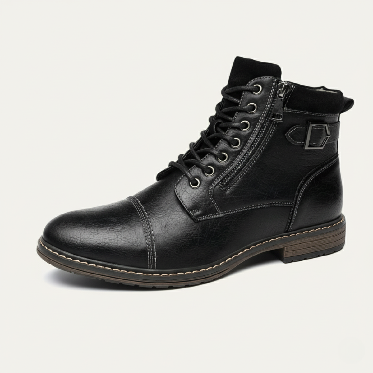 Axel | Men's Casual Vintage Leather Ankle Boots Brown