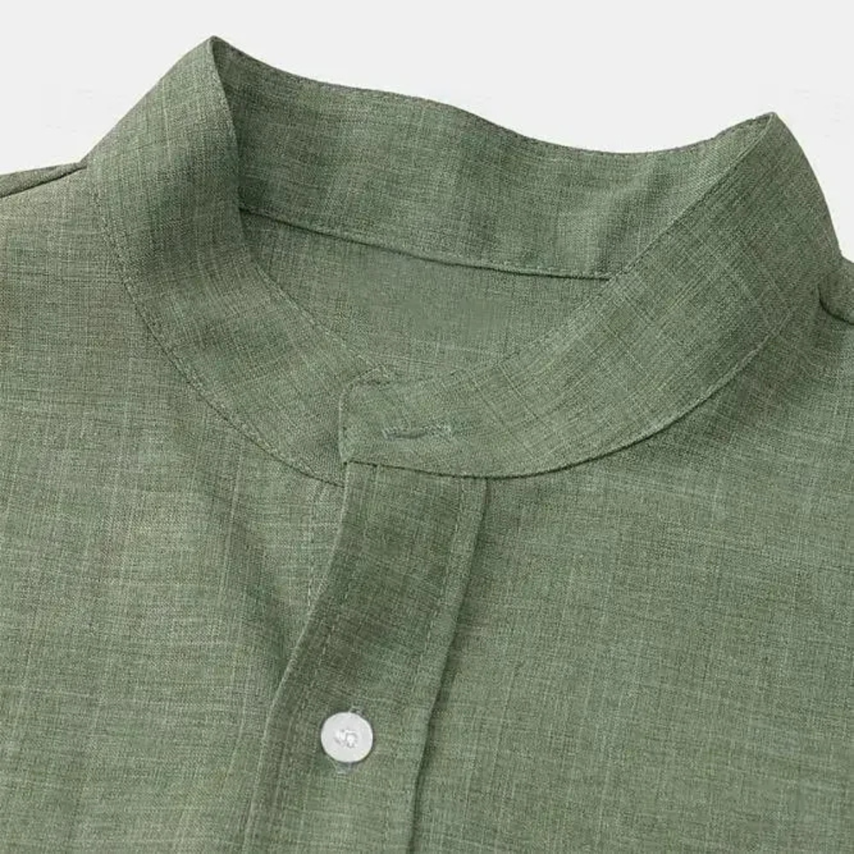 Jasper | Men's Short Sleeve Linen Button Up Shirt Sage Green