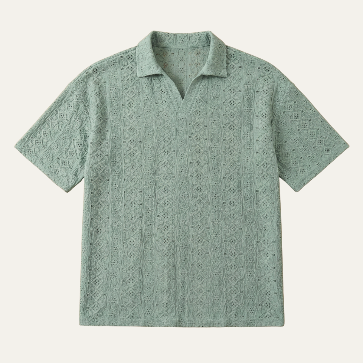 Blake | Men's Polo Shirt Camel Textured Knit