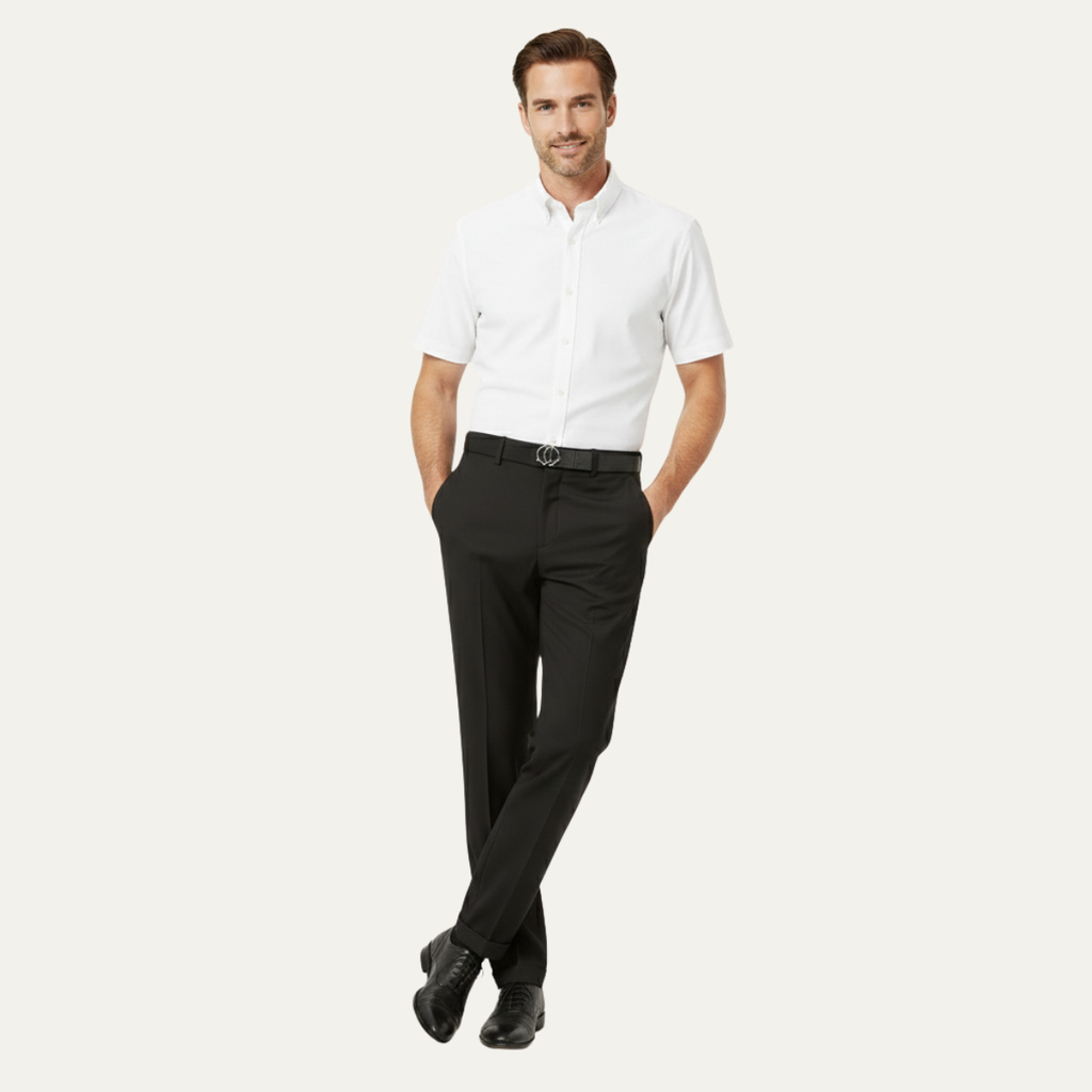 Dama Washington Orson men's tailored dress pants gray pleated straight leg - view 6