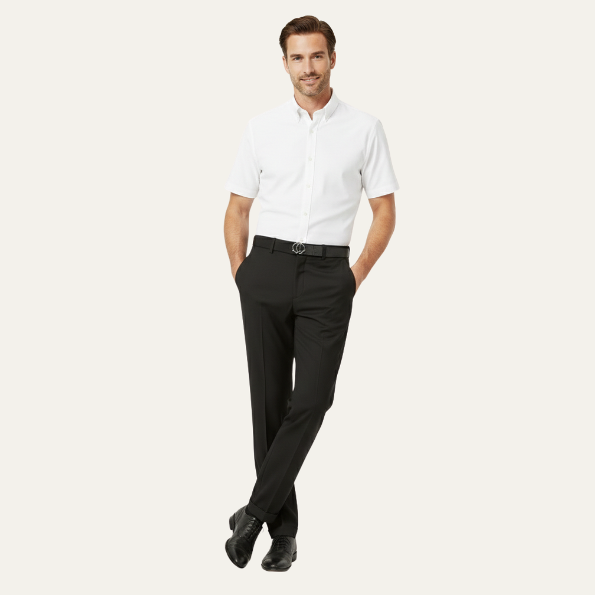 Orson | Men's Tailored Dress Pants Gray Pleated Straight Leg