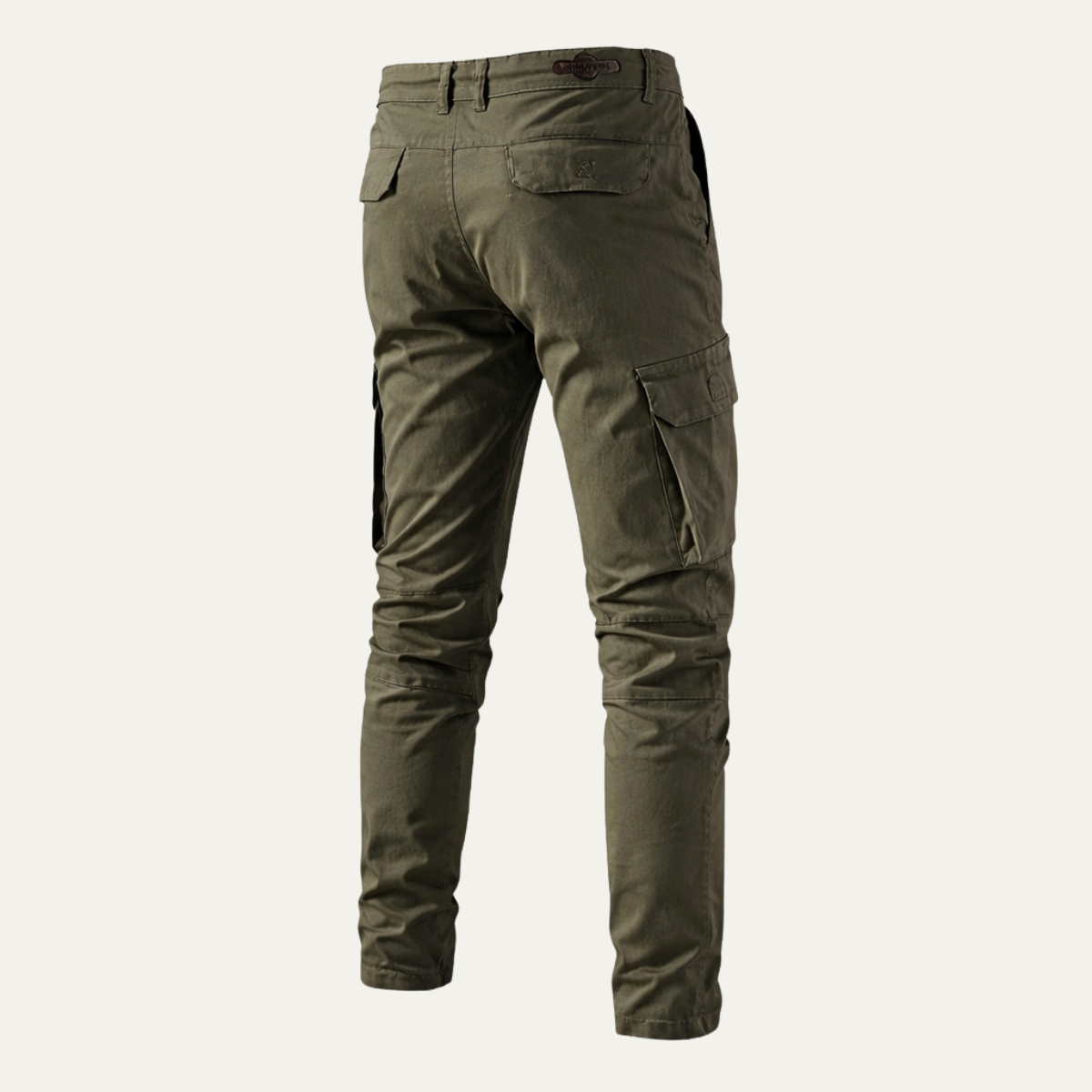 Axel | Men's Cargo Pants Olive Green Slim Fit Tapered