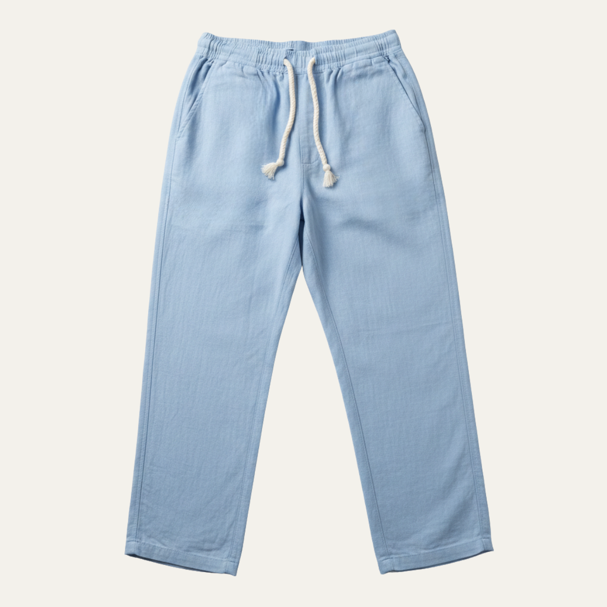 Lars | Men's Linen Pants White Drawstring Relaxed Fit