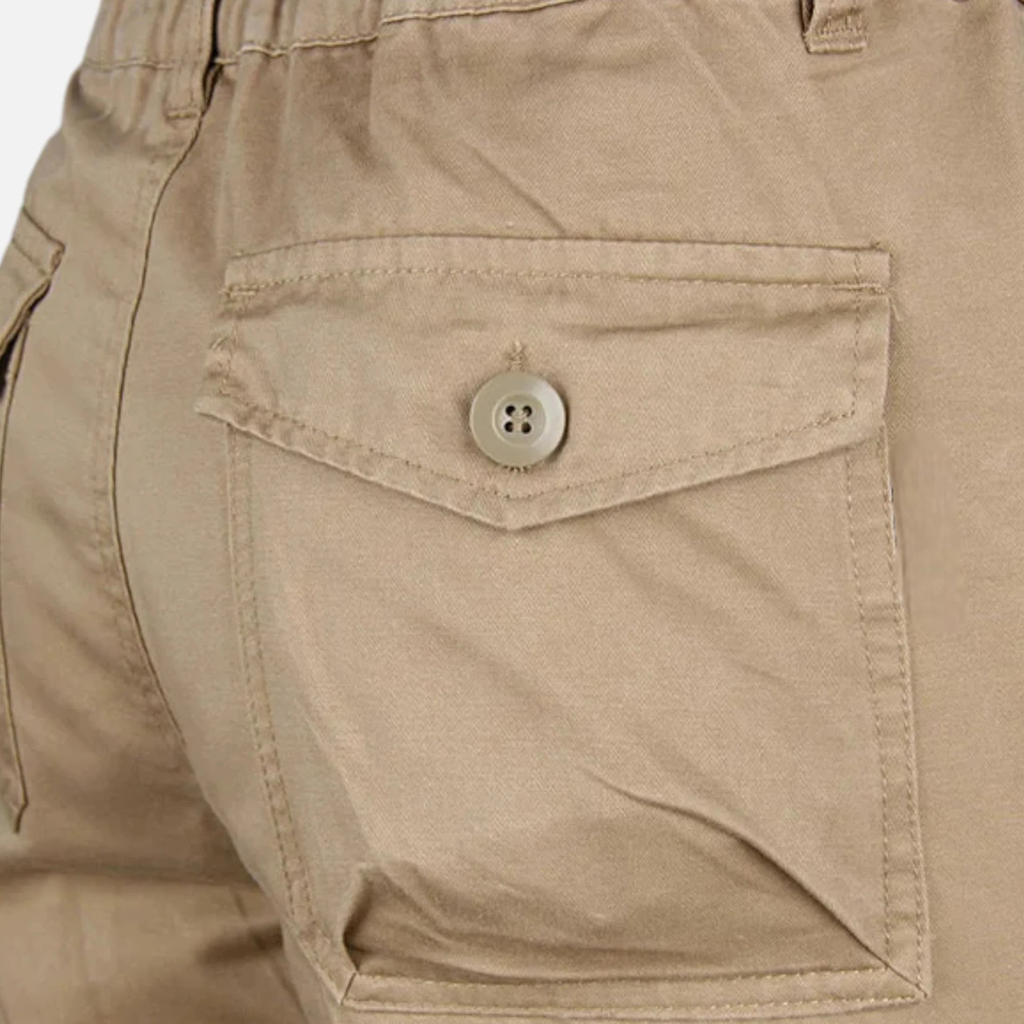 Dama Washington Ezra men's cargo pants beige multiple pockets relaxed fit - view 10