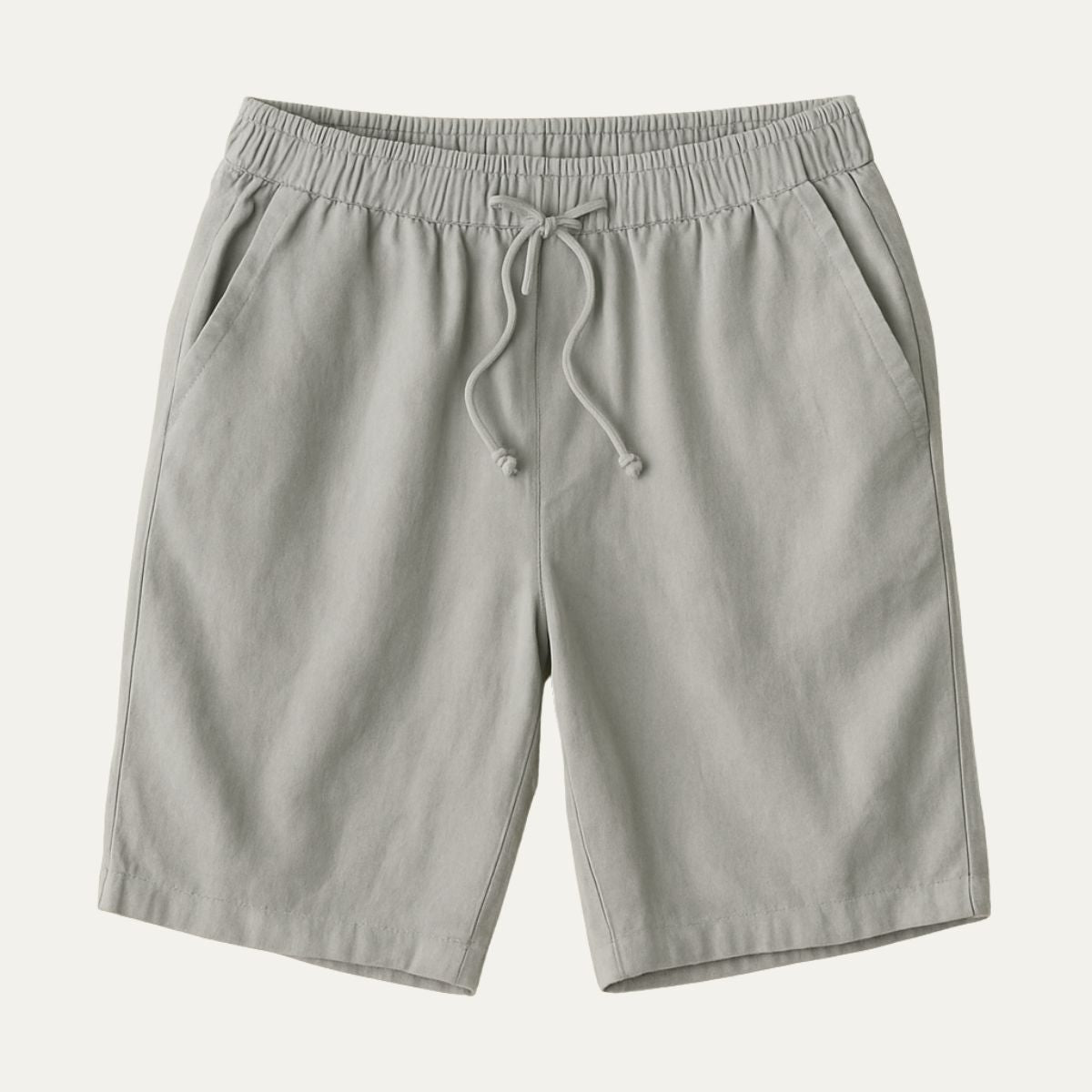 Bram | Men's Linen Shorts Cream Drawstring
