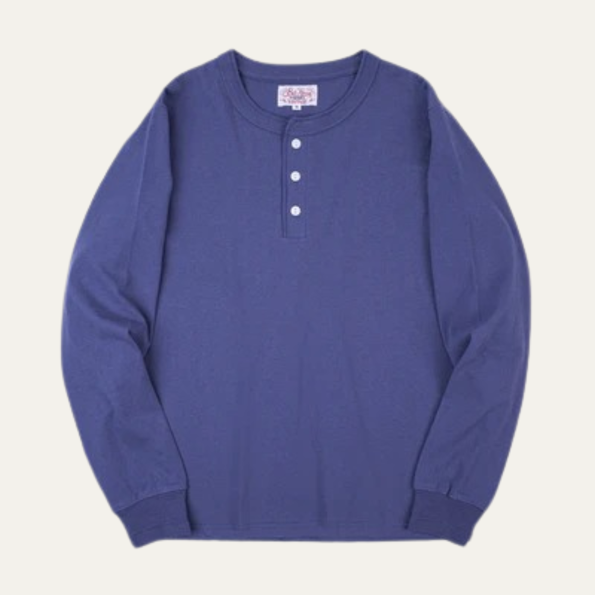Callum | Men's Henley Shirt White Long Sleeve