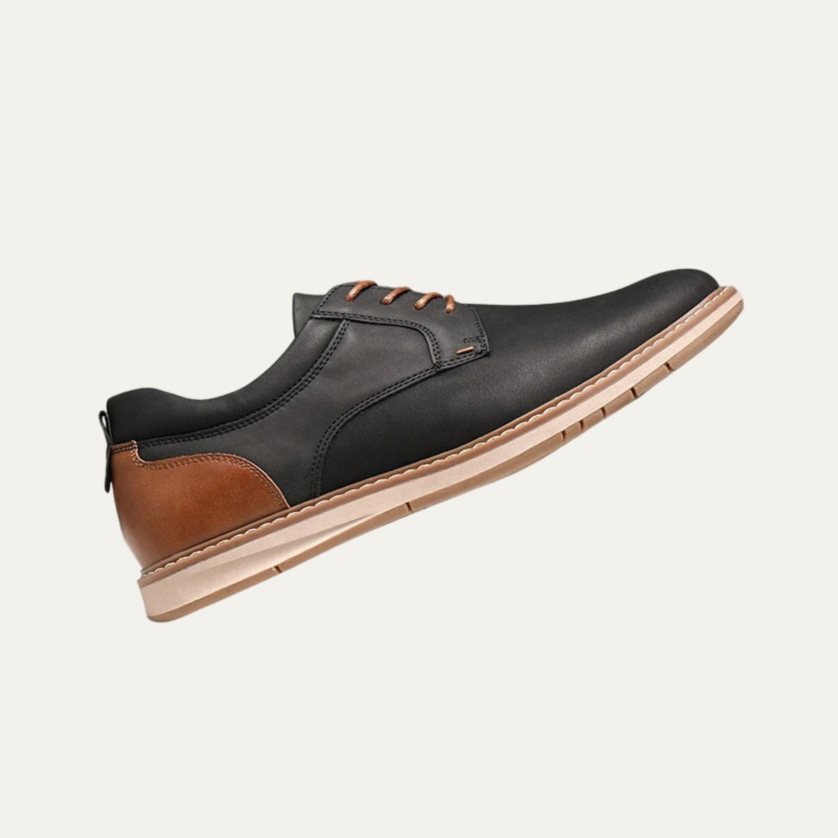 Cole | Men's Oxford Sneaker Black Brown Two Tone Lace Up