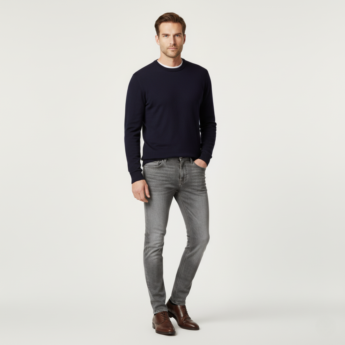 Jude | Men's Slim Fit Jeans Light Blue Stretch