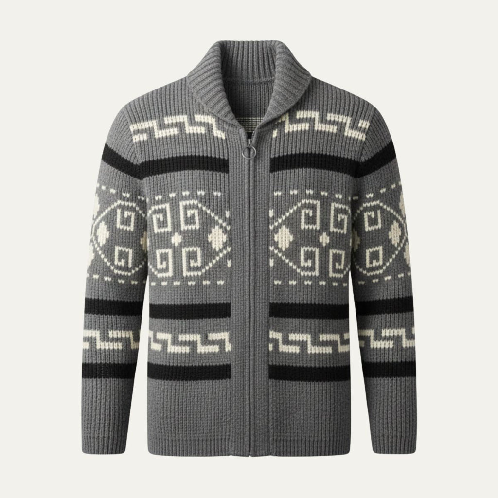 Dama Washington Sage men's argyle crew neck sweater cream brown - view 12