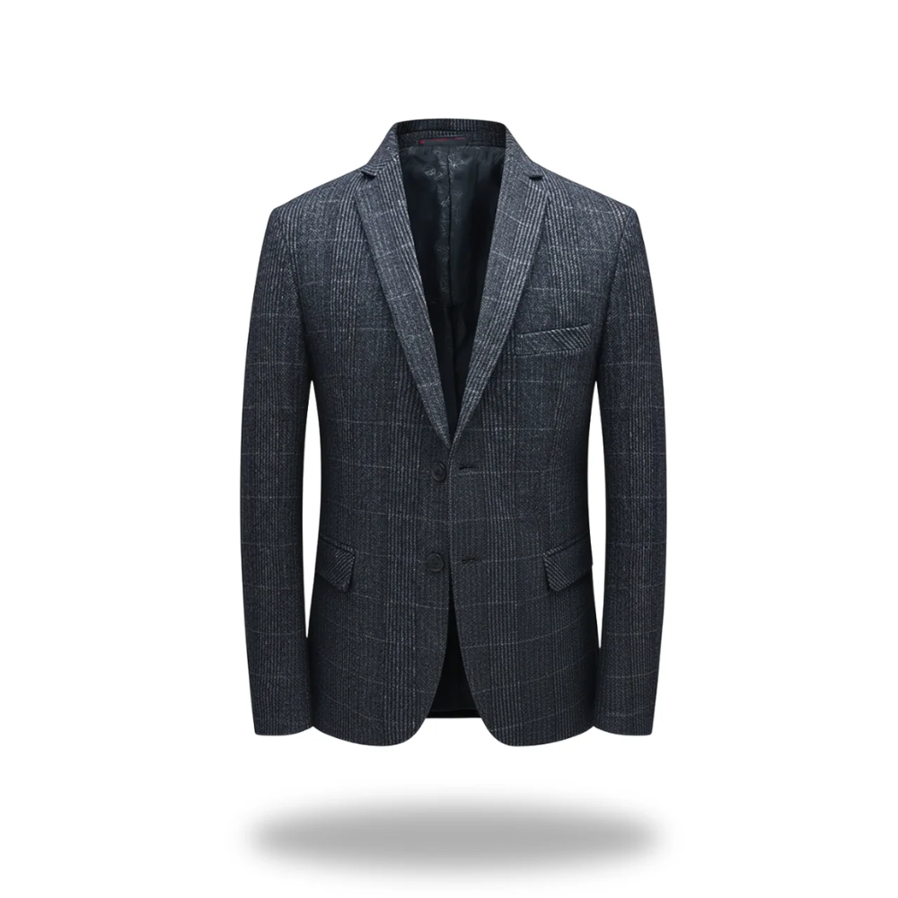 Sage | Men's Check Blazer Gray Tailored Wool