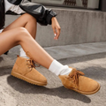 Dama Washington Axel men's suede chukka boot tan lace up - front view