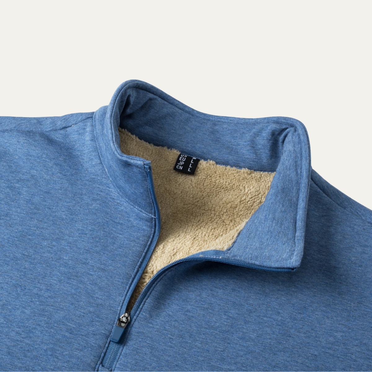 Callum | Men's Quarter Zip Sweater Light Blue
