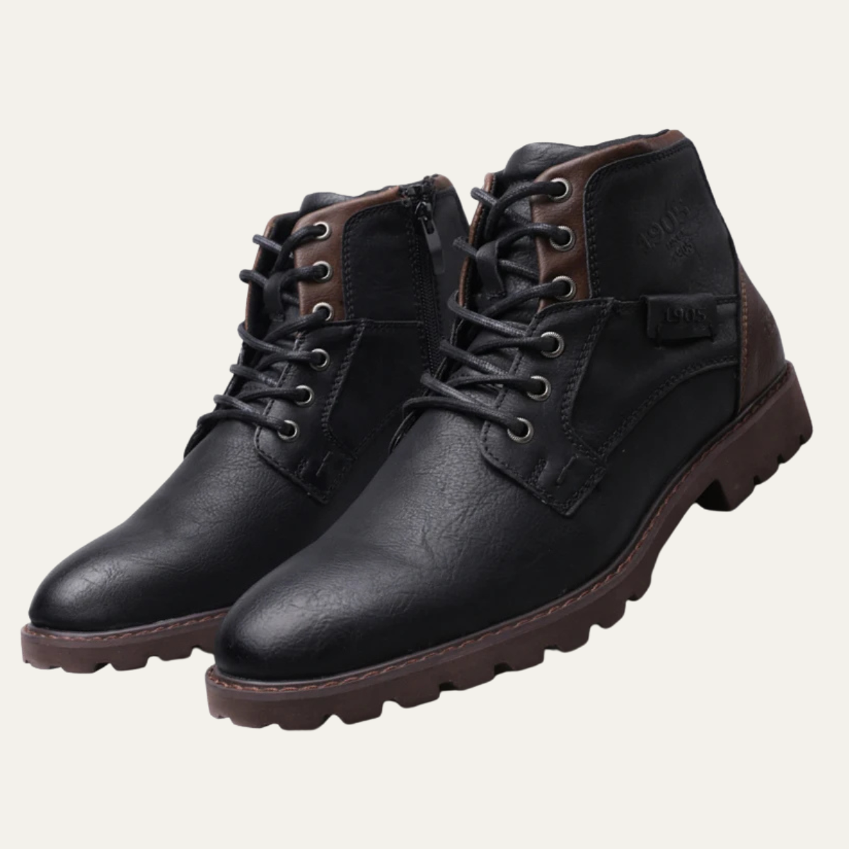 Axel | Men's Lace Up Leather Ankle Boots Brown