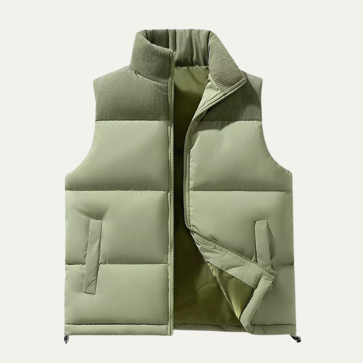 Axel | Men's Quilted Puffer Vest Black Charcoal